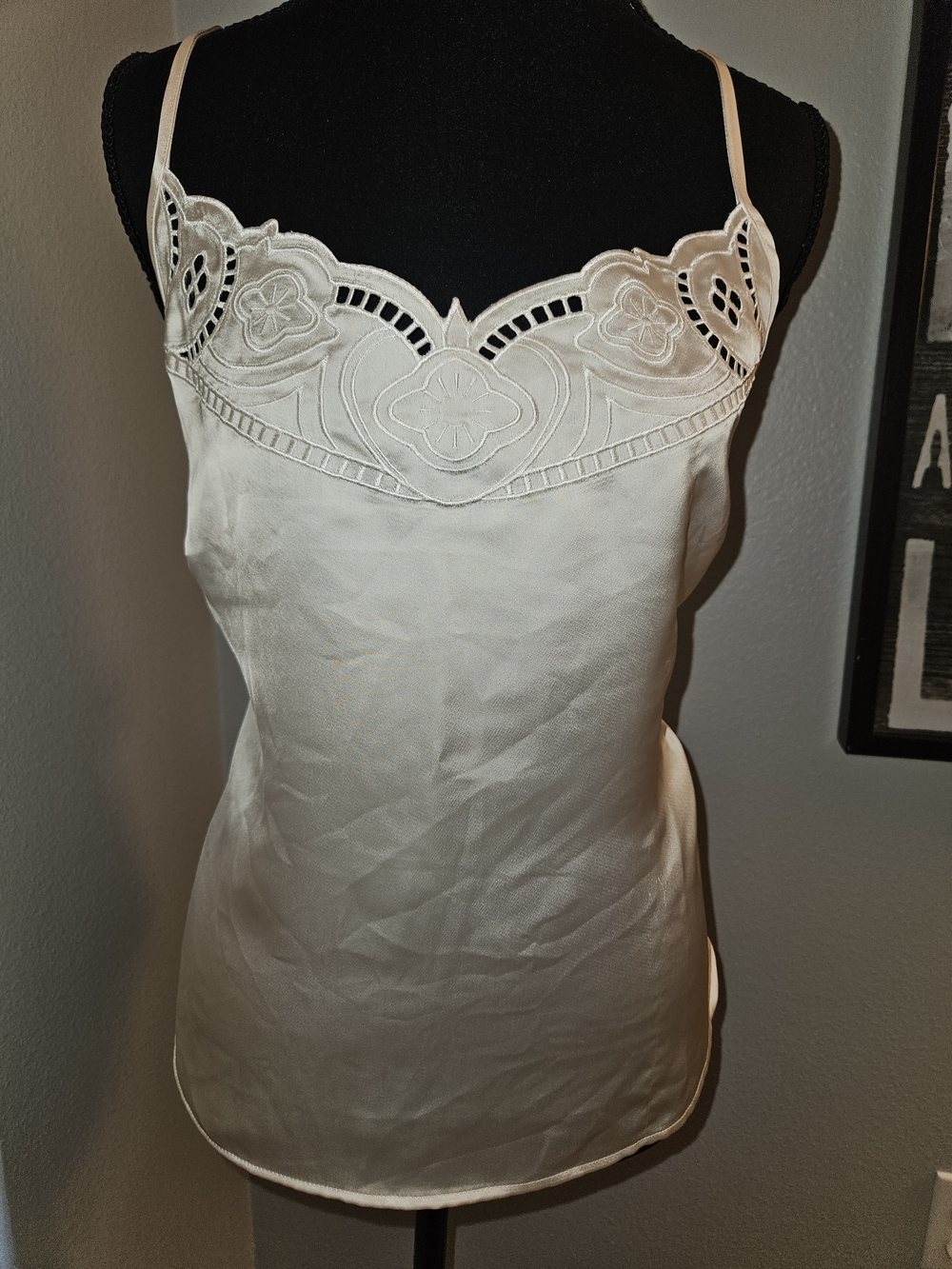 H&M Cream Lace-Trim Camisole